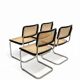 Set of 4 Cesca chairs by Marcel Breuer B32