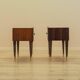 Two Bedside Cabinets, Mahogany Veneer, Italy, 1970s
