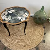 Classic style coffee table restyled black and jungle