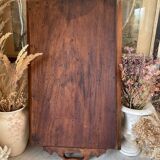 19th century wooden and brass tray