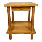 Table de chevet scandinave en pin années 80