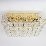 Large faceted crystal ceiling light by Kinkeldey, Germany, 1970s.