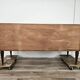 Vintage six-drawer oak chest of drawers with glass top, 1960