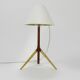 Two white desk lamps "Billy TL" by J.T. Kalmar, Vienna, mid-century style.