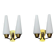 Pair of double wall sconces in brass and opaline – 1950s
