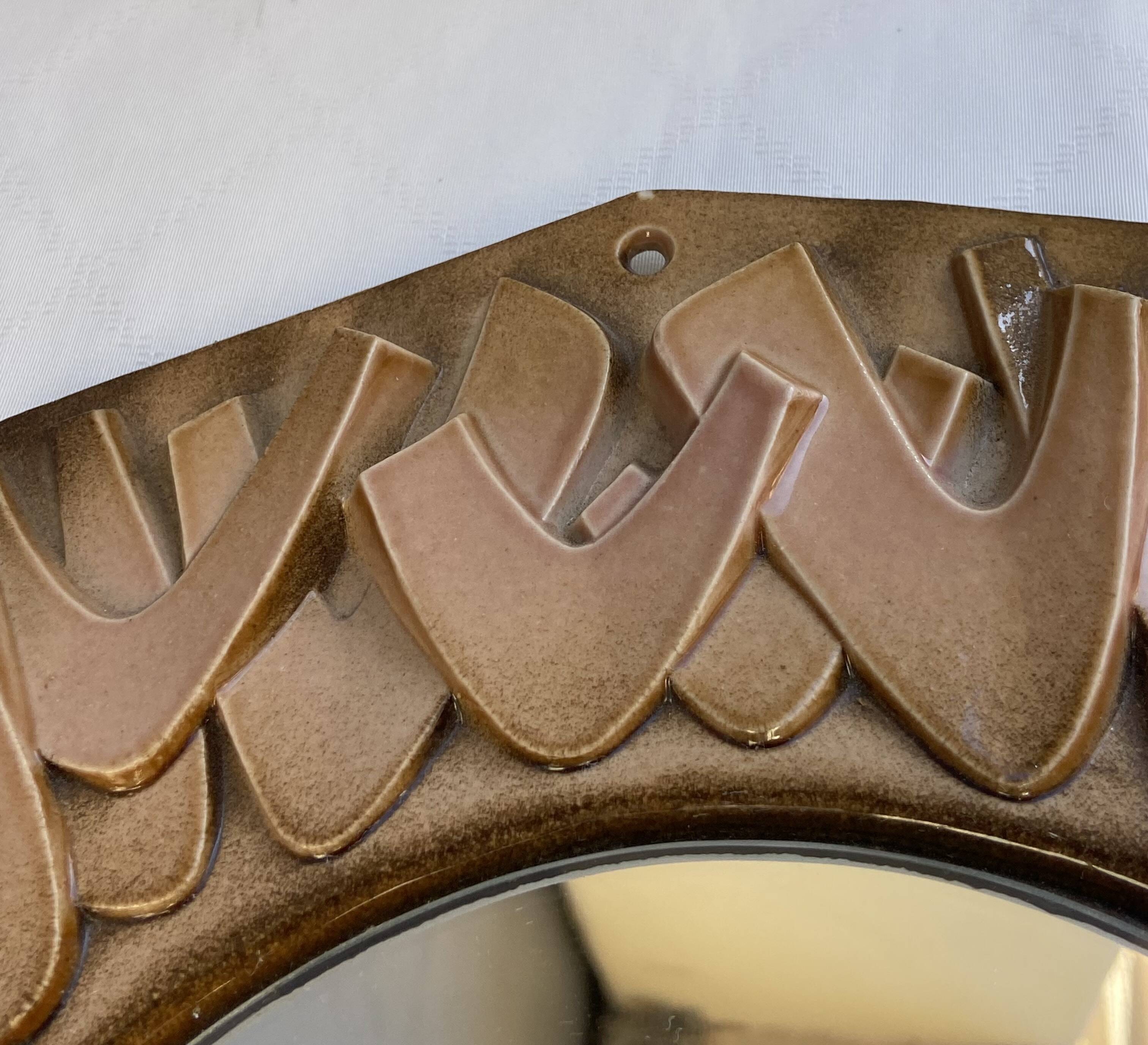 Ceramic mirror from the 1960s