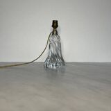 Twisted crystal lamp base signed Baccarat