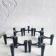 Set of 7 Black Candle Holders Design Koziol Hommage 2005 Germany