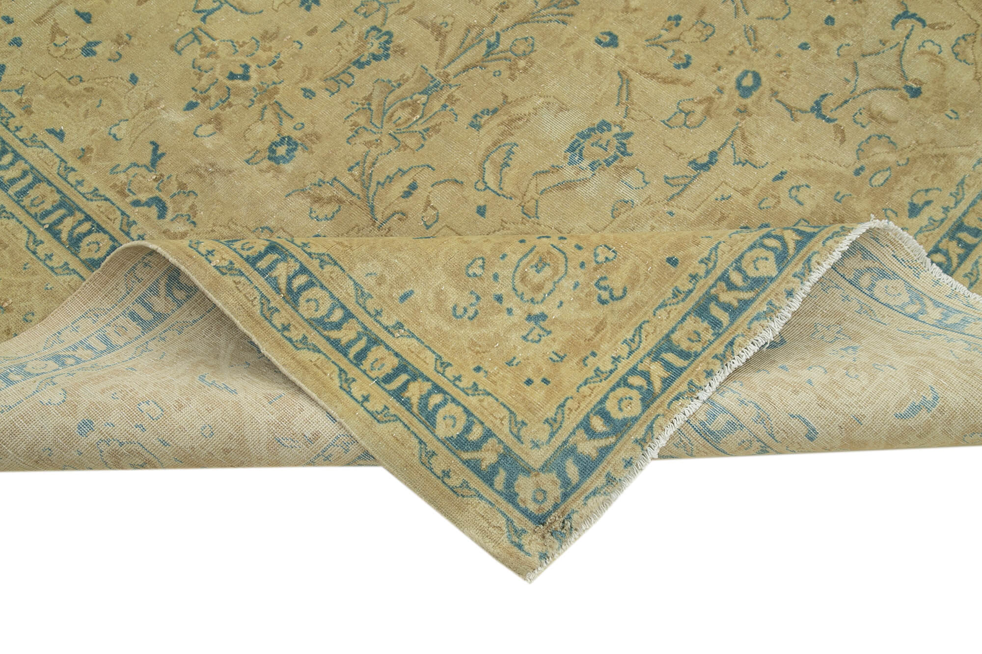 Handmade Oriental Vintage 247 cm x 326 cm Beige Wool Carpet