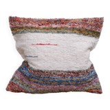 Hand-woven handmade cushion cover made from recycled cotton