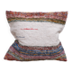 Housse de coussin artisanale en coton recyclé tissé main