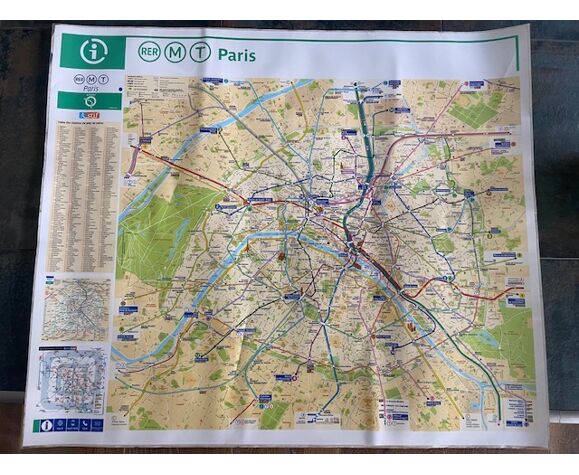 map of PARIS metro/RER/tramway RATP edition 2015 | Selency