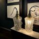 Lot de deux baladeuses en verre scandinave