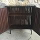 Furniture bar with vintage cocktails, teak blades and earthenware -1960s