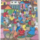 Painted canvas signed Maccène Laurent-Haiti 1998