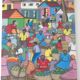 Painted canvas signed Maccène Laurent-Haïti 1998