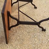 Cast iron and wood bistro table