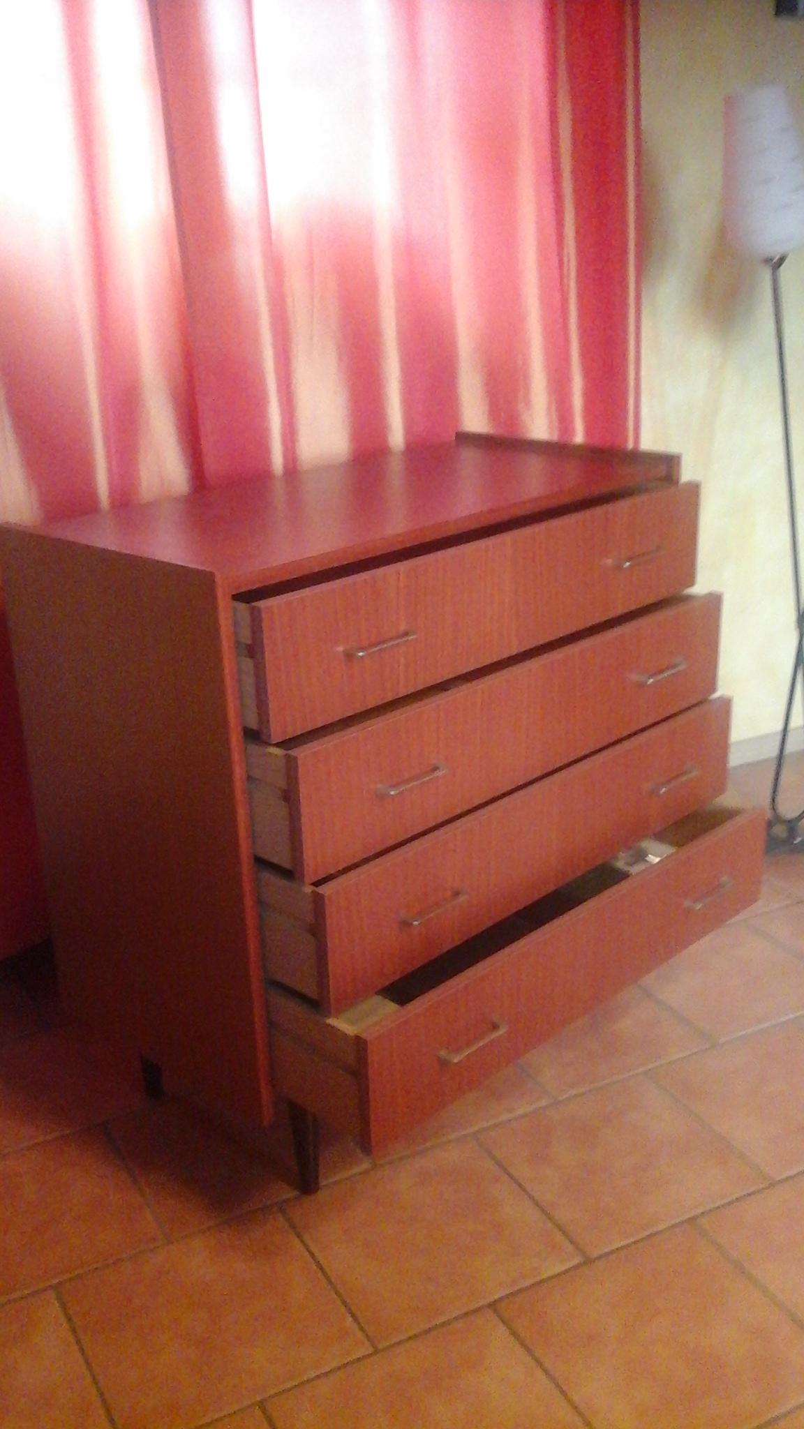 The 1960s teak chest of drawers