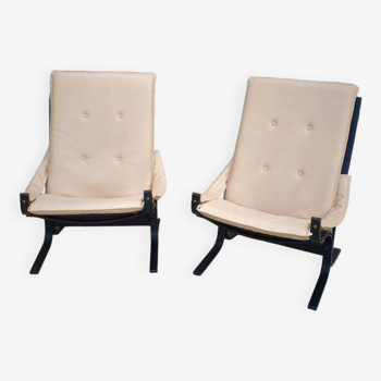 Pair of vintage Roche Bobois armchairs