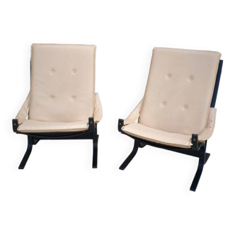 Pair of vintage Roche Bobois armchairs