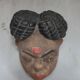 Ancient Okuyi mask, Punu mask from Gabon, carved wood, collection, ethnic art.