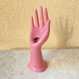 Vase soliflore fig hand in vintage ceramic 70s