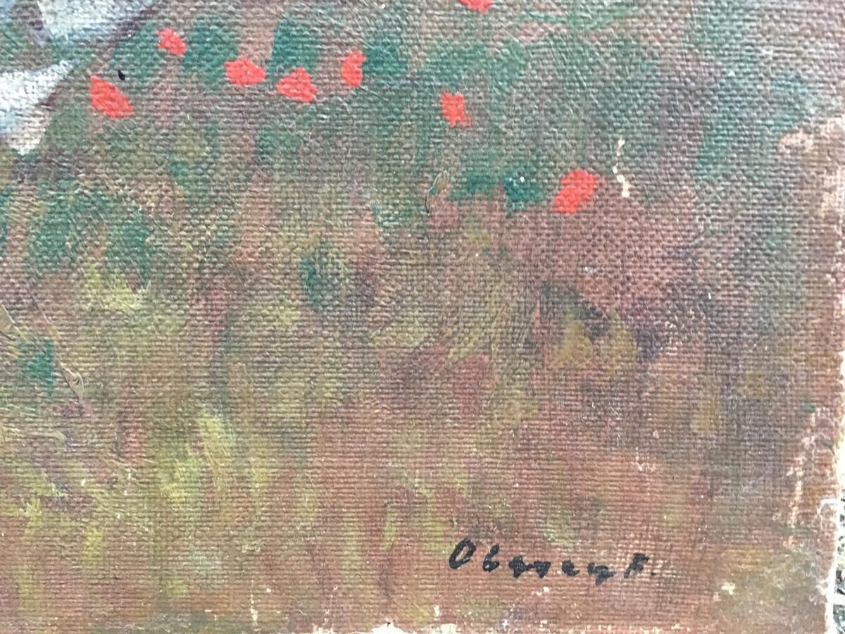 Oil on canvas country scene