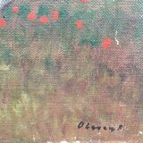 Oil on canvas country scene