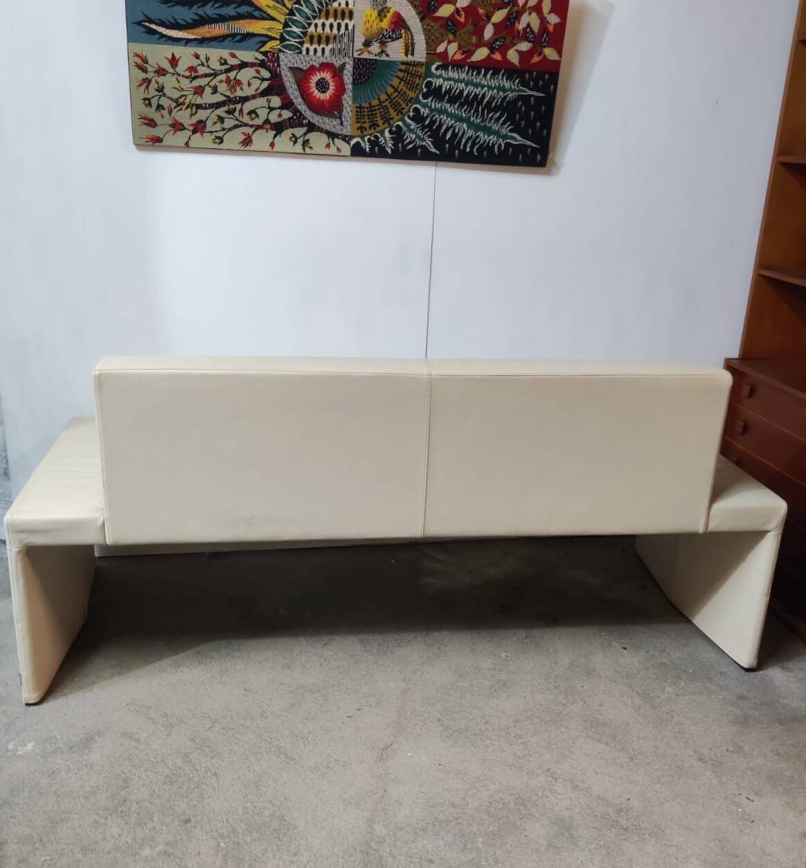 Walter Knoll leather bench seat