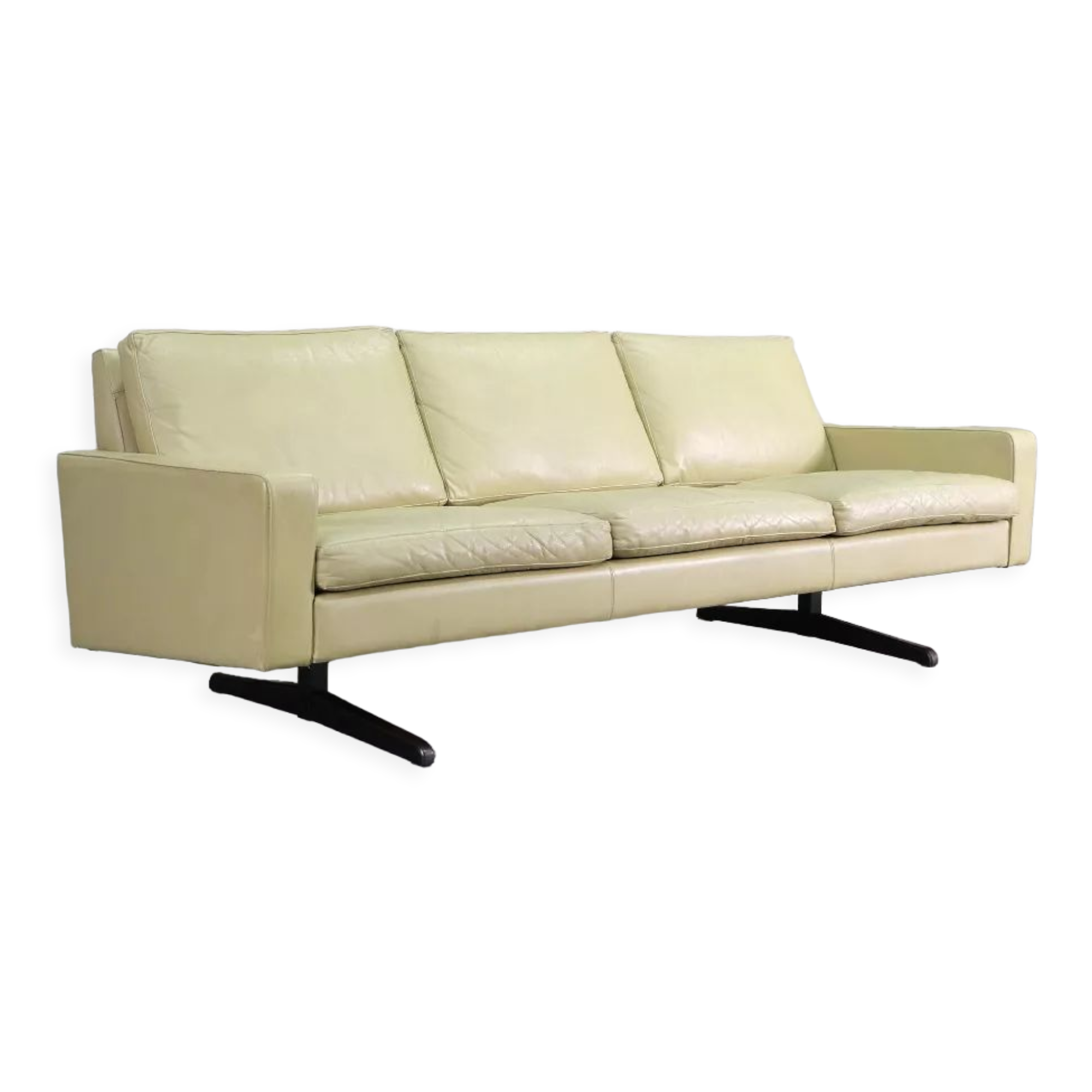 Mid-Century Scandinavian Leather Sofa, 1960s