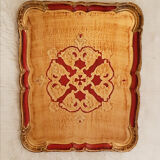 Venetian red and gold plateau