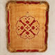 Venetian red and gold plateau