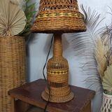 Vintage wicker lamp