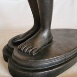 Large lamp, woman with ball, yoga, art deco style, 1980