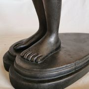 Large lamp, woman with ball, yoga, art deco style, 1980