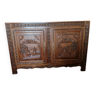 carved wooden wardrobe door