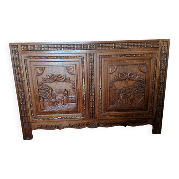 carved wooden wardrobe door
