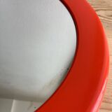 Syla vintage orange plastic round mirror