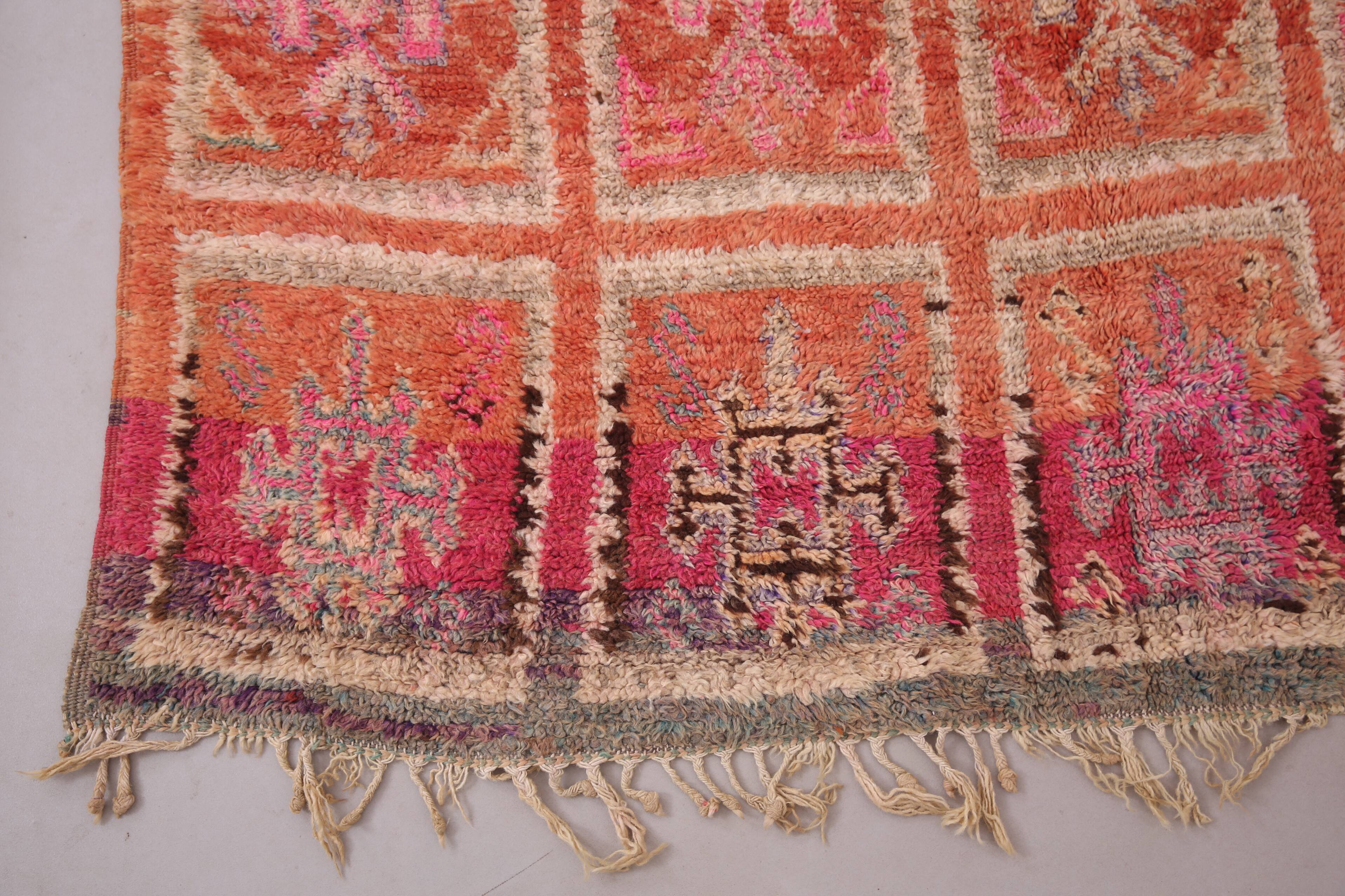 Pink Vintage Moroccan Boujaad Rug 171 x 273 cm - Berber Wool Rug Handmade