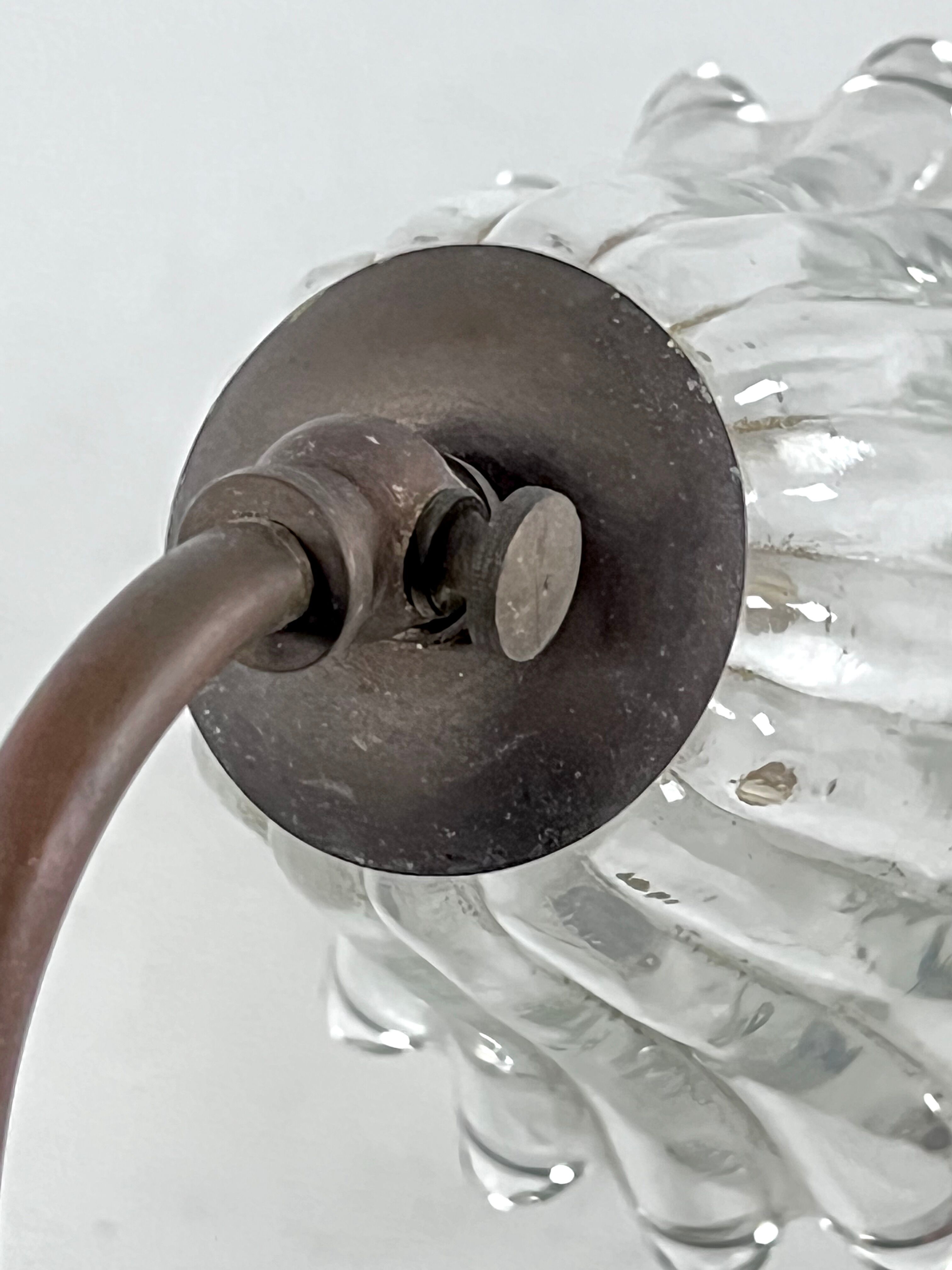 Art Deco, pair of Murano Glass table lamps, taly 1940s