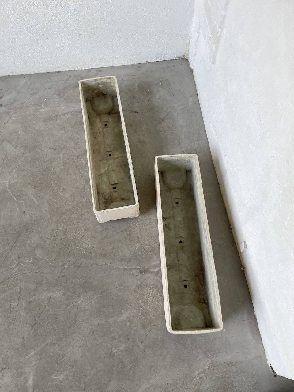 Paire de jardinière moderniste en éternité par Willy Guhl