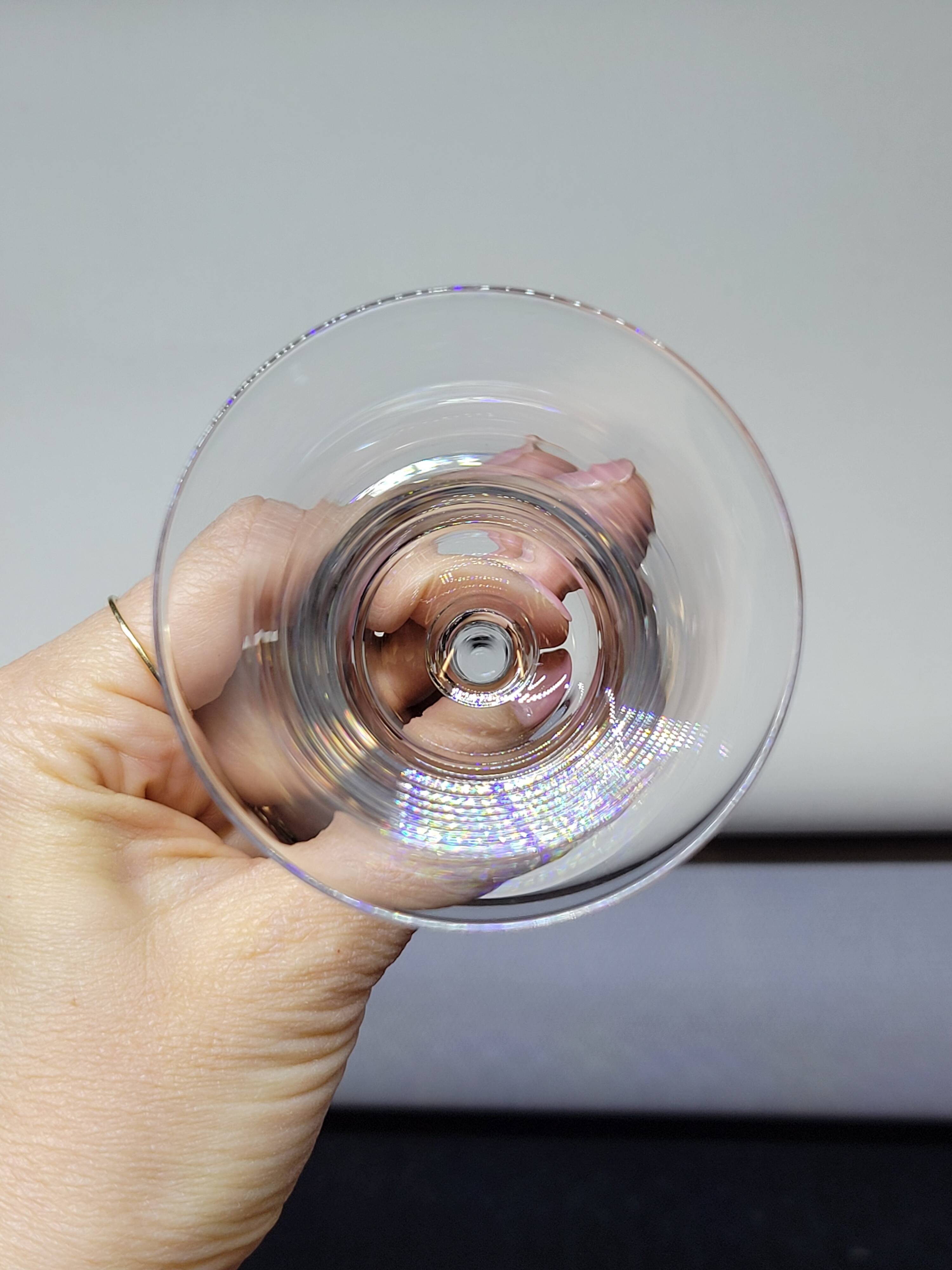 8 Fine Crystal Stemmed Glasses for Port or Liqueur - Baccarat? / Saint Louis