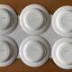 6 large old soup plates in saline earthenware
