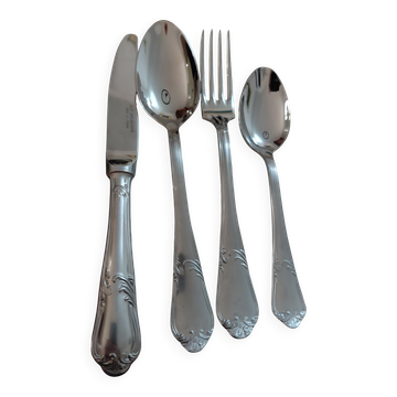 Set of 4 stainless steel children's cutlery by Guy Degrenne
