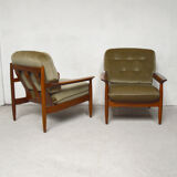 Paire de fauteuils scandinaves, 1960