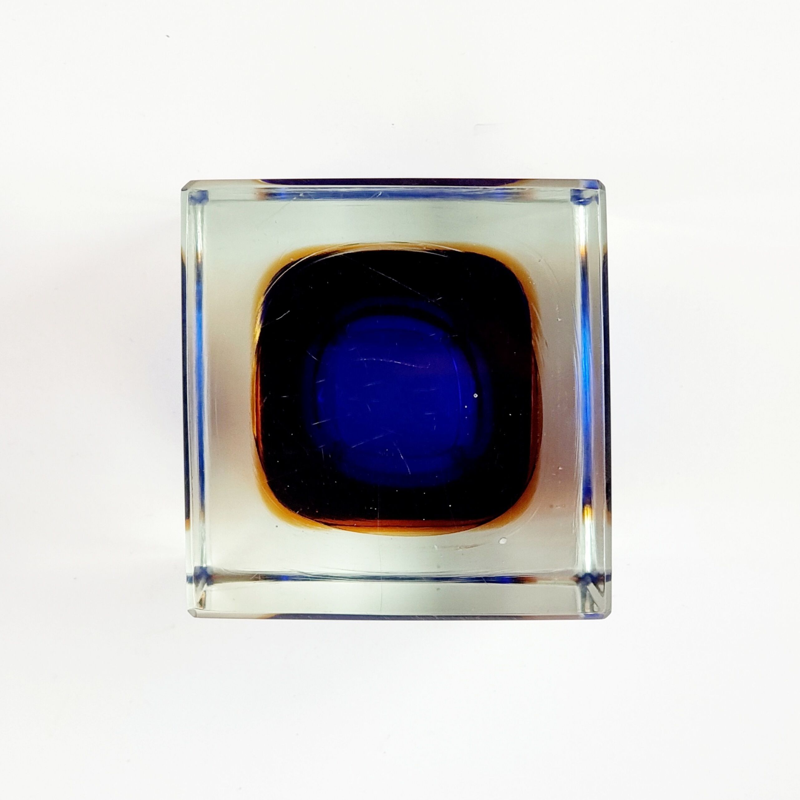 Sommerso Murano Glass Catch-All by Flavio Poli for Seguso, Italy, 1960s