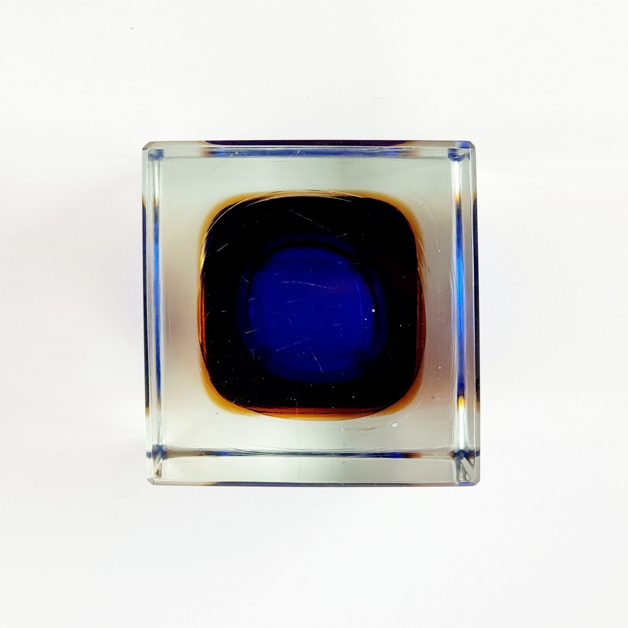 Sommerso Murano Glass Catch-All by Flavio Poli for Seguso, Italy, 1960s