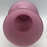 Vintage vase in pink opaline on white foot 36.8 cm
