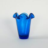 Cobalt glass vase, Danish design, 1970s, made in Denmark