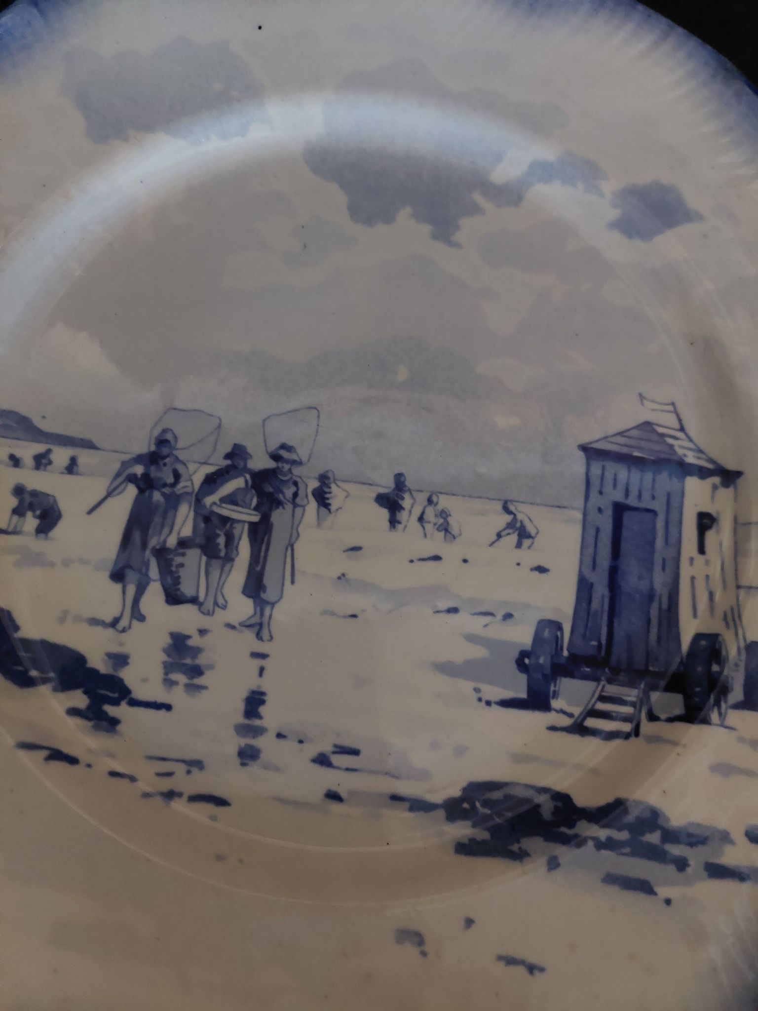 Sarreguemines earthenware plate with Marine decor late 19th century early 20th century